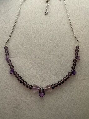 Handcrafted Genuine Amethyst Necklace